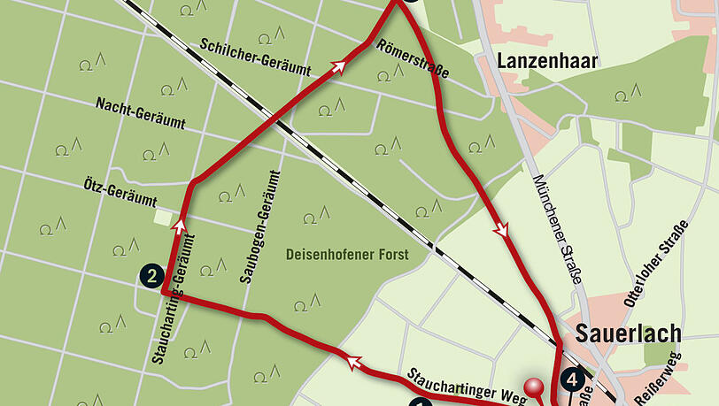 Tour durch den Deisenhofener Forst