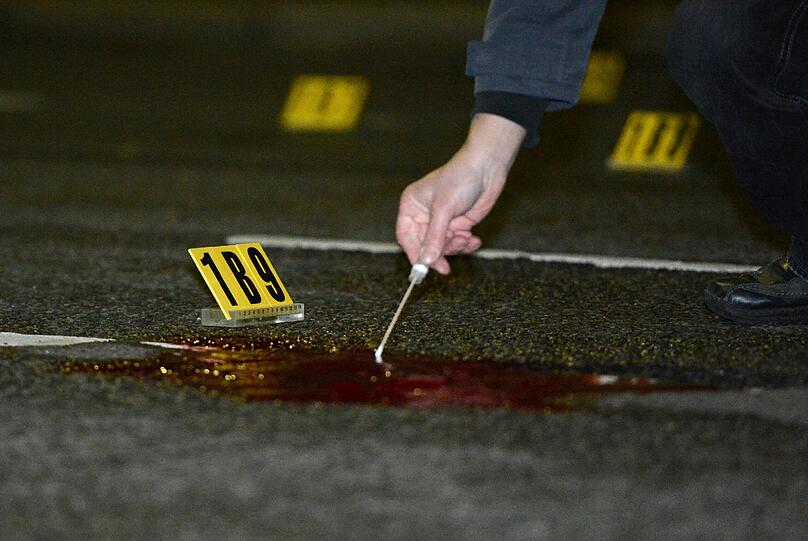 Nach Polizeiangaben trat er bis auf wenige Meter an die Gruppe heran und feuerte mehrere Schüsse ab. &bdquo;Die Fahndung läuft mit Hochdruck&ldquo;, sagte ein Sprecher der Polizei.