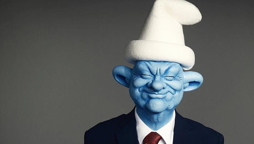 Olaf Scholz sieht aus wie ein Schlumpf. Olaf Scholz sieht aus wie ein Schlumpf.