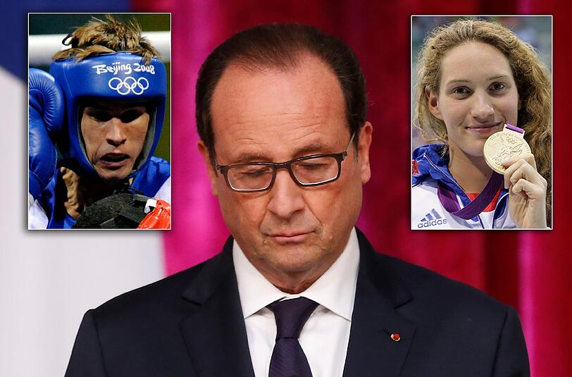 Frankreichs Präsident Francois Hollande ist "ungeheuer traurig" über den Tod von Boxer Alexis Valestine und Schwimmerin Camille Muffat sowie den anderen acht Verunglückten.
