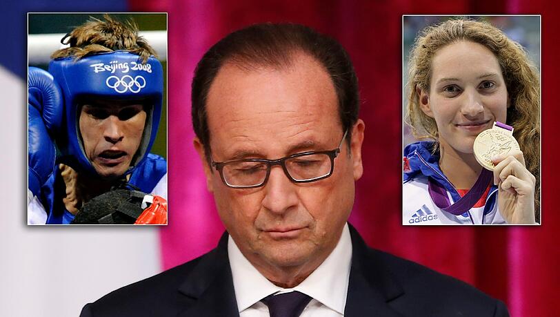 Frankreichs Präsident Francois Hollande ist "ungeheuer traurig" über den Tod von Boxer Alexis Valestine und Schwimmerin Camille Muffat sowie den anderen acht Verunglückten. Frankreichs Präsident Francois Hollande ist "ungeheuer traurig" über den Tod von Boxer Alexis Valestine und Schwimmerin Camille Muffat sowie den anderen acht Verunglückten.