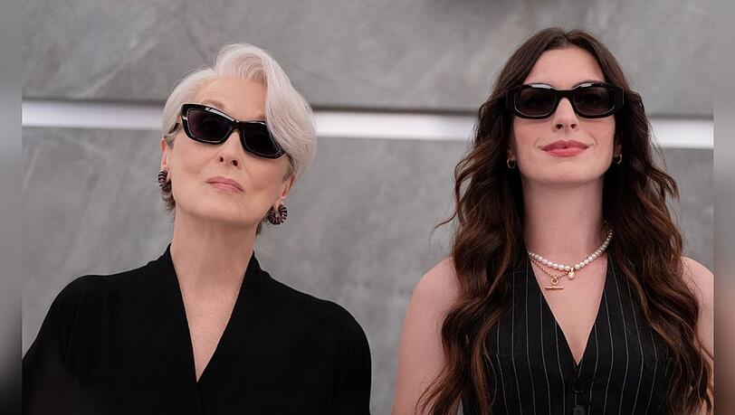 "Der Teufel tr&auml;gt Prada 2": Meryl Streep (l.) als Miranda Priestly und Anne Hathaway als ihre ehemalige Assistentin Andrea "Andy" Sachs.