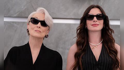 "Der Teufel tr&auml;gt Prada 2": Meryl Streep (l.) als Miranda Priestly und Anne Hathaway als ihre ehemalige Assistentin Andrea "Andy" Sachs.