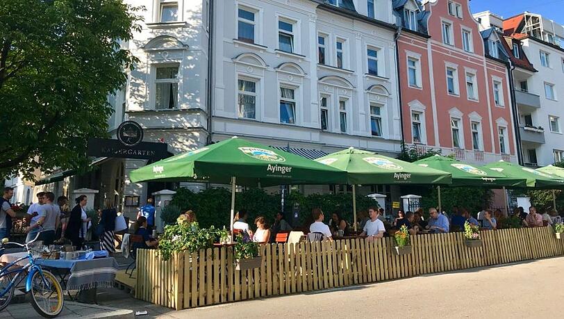 Die Schanigärten sind in der ganzen Stadt verteilt.