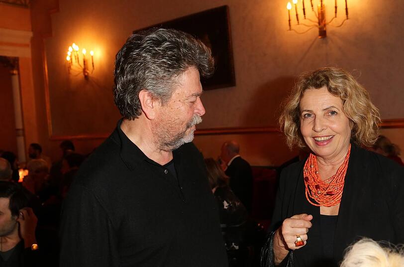 Ex-Lenbachhaus-Direktor Helmut Friedel mit Michaela May.