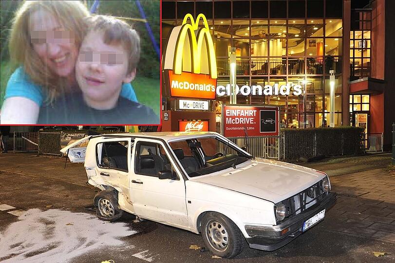 Beim Unfall sitzt der kleine Maxi (8) hinten rechts. Er und seine Mutter werden schwer verletzt.