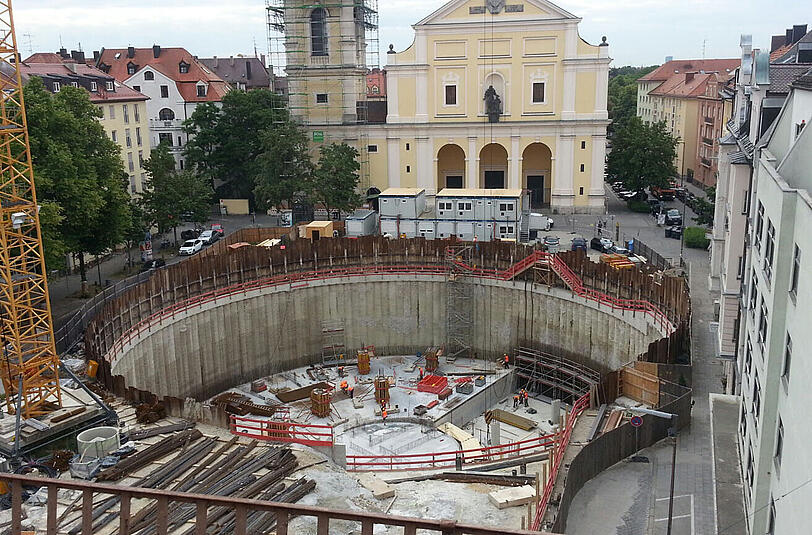 So tief wird für die Garage gegraben