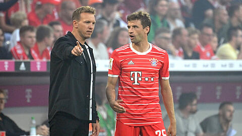 Julian Nagelsmann und Thomas Müller.