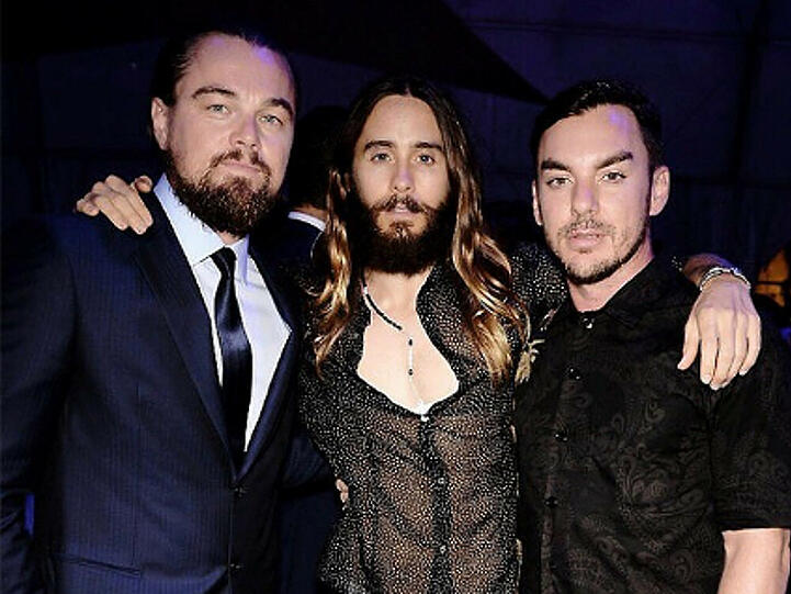 Leonardo DiCaprio mit Jared und Shannon Leto bei seiner Spenden-Gala