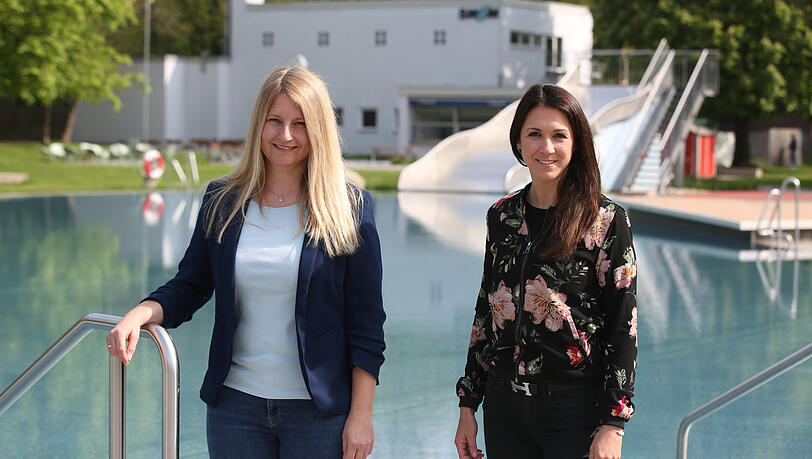 SWM Bäderchefinnen Nicole Gargitter und Clara Kronberger. SWM Bäderchefinnen Nicole Gargitter und Clara Kronberger.