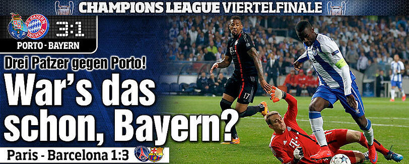 Bild.de stellt die Frage, ob die Niederlage das Aus des FC Bayern besiegelt hat.