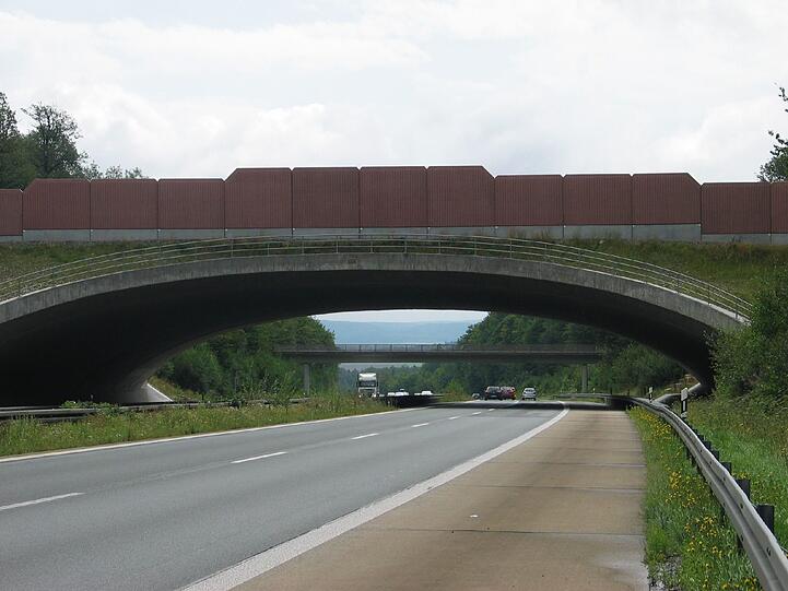 Luxuriöse Brücke für Reh und Luchs: Über die A7 im Neuwirtshauser Forst nahe der Ausfahrt Bad Kissingen führte bereits eine vier Meter breite Brücke, um Rotwild und Luchs das gefahrlose Überqueren der Autobahn zu ermöglichen. Das sei nicht genug, urteilte die Autobahndirektion Nordbayern. Deswegen ließ sie eine &bdquo;Grünbrücke&ldquo; mit einer Breite von 50 Metern errichten. Die Kosten für das extrabreite Bauwerk: Stolze fünf Millionen Euro. &bdquo;Warum hat man die bestehende Brücke nicht einfach erweitert?&ldquo;, fragt der Bund der Steuerzahler. Für den Verband ist die gewählte Lösung zu &bdquo;luxuriös&ldquo;.