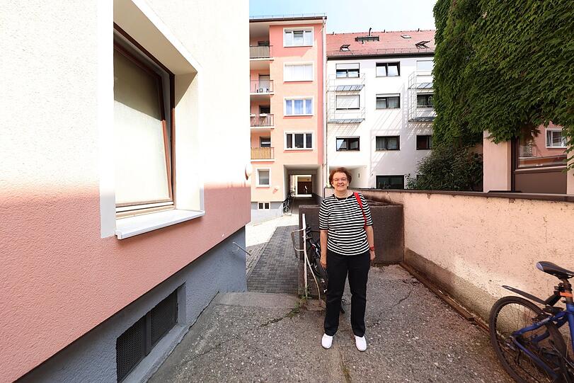 ... und an derselben Stelle im Juli 2022 beim Stadtteil-Spaziergang mit der AZ.