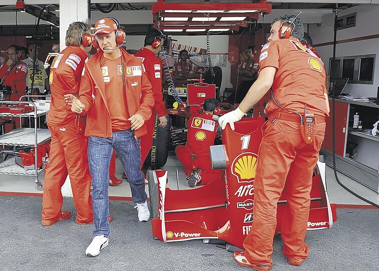 Ferrari-Berater oder doch eher Formel-1-Tourist? Rekord-Weltmeister Michael Schumacher.