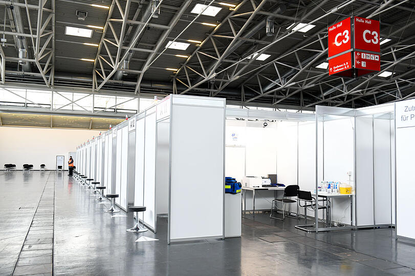 Das Impfzentrum in Riem.
