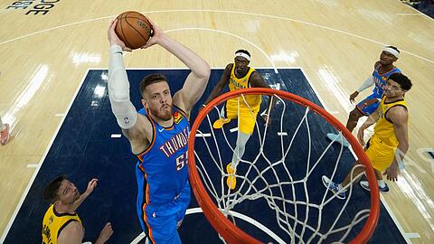 Isaiah Hartenstein hat im letzten Spiel der Saison Heimrecht mit den Oklahoma City Thunder.