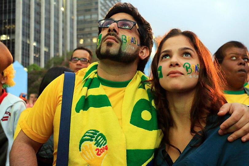 Aus der Traum für die Brasilianer: So reagieren die Fans auf die Blamage gegen Deutschland im Halbfinale