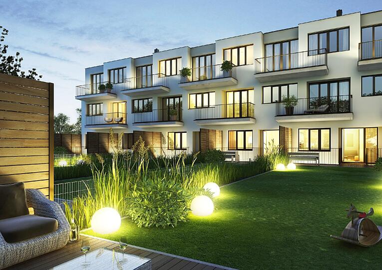 Die künftige Gartenansicht von SAM31 in Harlaching.