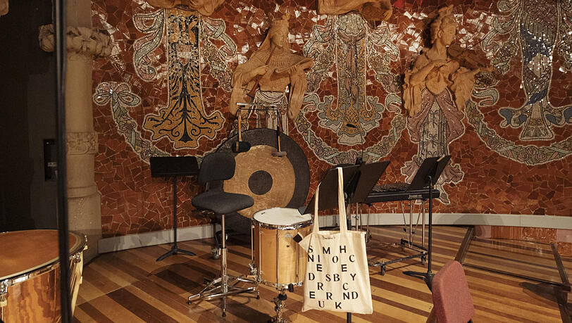 Die Jugendstil-Ornamentik im Palast der katalanischen Musik. Die Jugendstil-Ornamentik im Palast der katalanischen Musik.
