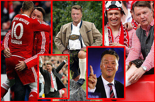 Er war kein Leisetreter beim FC Bayern: Al "Feierbiest" tanzte er mit OB Christian Ude auf dem Rathausbalkon und machte auch in der Lederhose eine anshehnliche Figur. Jetzt wird Louis van Gaal 60. Hier gibt's nochmal seine besten Bilder beim FC Bayern.