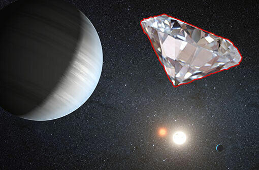 Forscher der US-Universität Yale haben einen erdnahen Planeten ausgemacht, der vermutlich zu einem Drittel aus Diamant besteht.