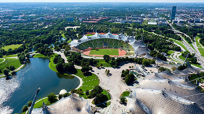 Jubiläumsjahr: Der Olympiapark feiert 2022 sein 50-Jähriges. Höhepunkt der Veranstaltungen sind die European Championships.