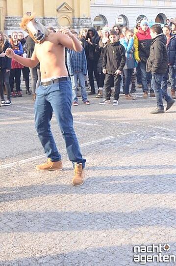 Der Flashmob auf dem Odeonsplatz. Noch mehr Bilder gibt es auf www.nachtagenten.de