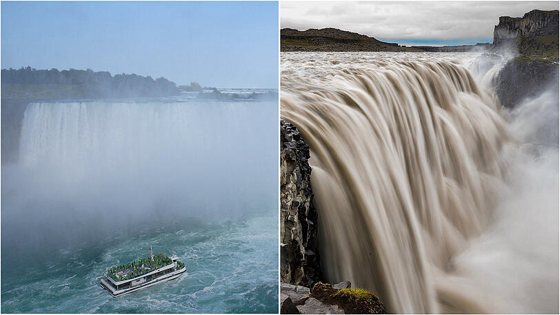 Statt zu den Niagara Fällen geht es zu den Deffifoss in Island.