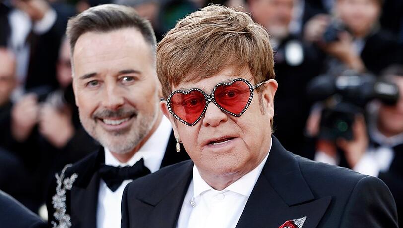 Unzertrennlich: Sir Elton John mit seinem Ehemann David Furnish.