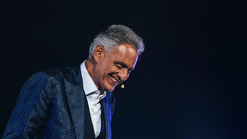 Andrea Bocelli nach seinem Auftritt in der Toskana.