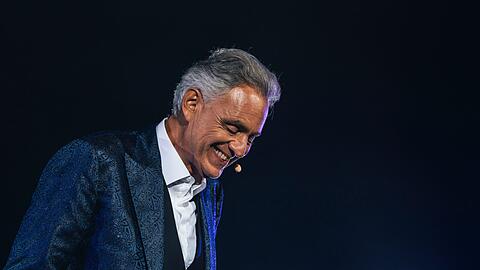 Andrea Bocelli nach seinem Auftritt in der Toskana.