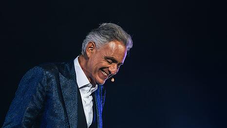 Andrea Bocelli nach seinem Auftritt in der Toskana.