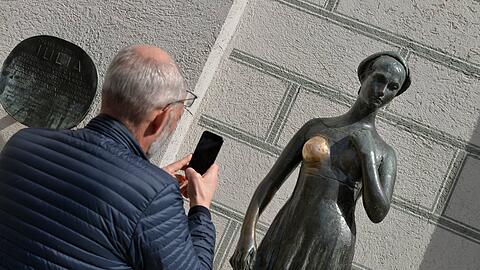 Die Julia-Statue am Marienplatz.