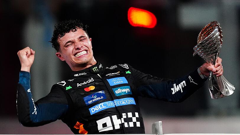 Am Ziel seiner Träume: Der neue Formel-1-Weltmeister Lando Norris. Am Ziel seiner Träume: Der neue Formel-1-Weltmeister Lando Norris.