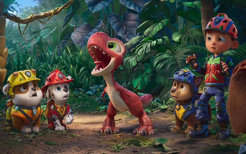 Die "Paw Patrol"-Crew strandet in ihrem neuen "Dino"-Film auf einer geheimnisvollen Insel mit ganz besonderen Bewohnern, die es eigentlich gar nicht mehr geben dürfte. Die "Paw Patrol"-Crew strandet in ihrem neuen "Dino"-Film auf einer geheimnisvollen Insel mit ganz besonderen Bewohnern, die es eigentlich gar nicht mehr geben dürfte.