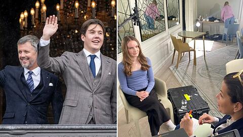"Dänemarks Königskinder: Aufbruch und Vermächtnis": König Frederik und Kronprinz Christian am 18. Geburtstag des Thronfolgers (Foto links) - Royal-Expertin Julia Melchior im Interview mit einem besonderen Partygast, der 18-jährigen Anne-Sofie Tornso Olsen.
