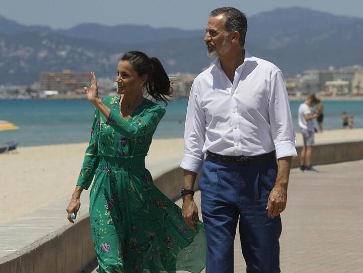 Um den Tourismus zu fördern, war das spanische Königspaar schon Ende Juni auf Mallorca gewesen.