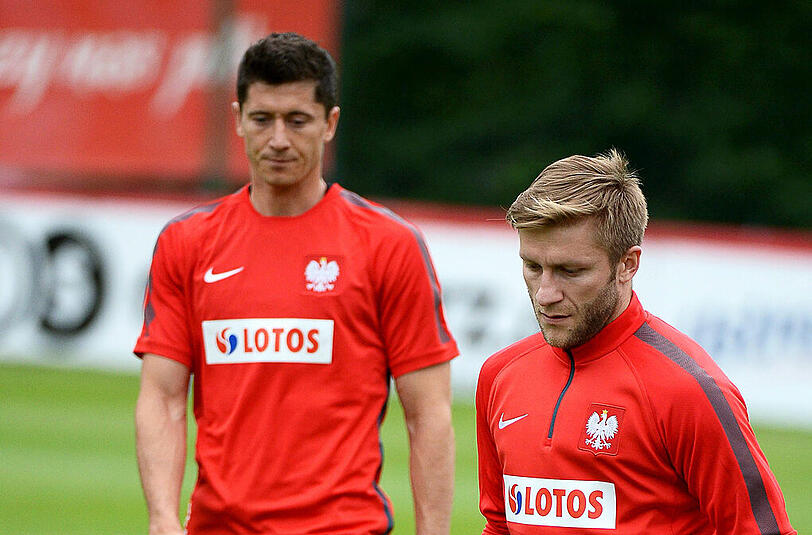 Sind sich nicht grün: Lewandowski (l.) und Blaszczykowski.