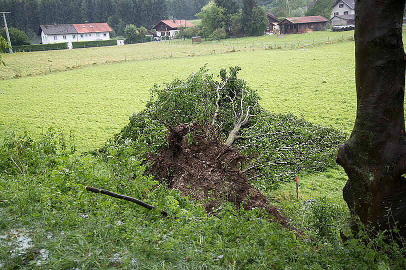 Schwere Unwetter im Berchtesgadener Land sorgten am Samstag für reichlich Chaos auf den Straßen. Die Bilder.