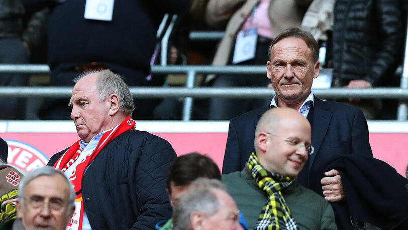 Hans-Joachim Watzke (rechts) kontert Uli Hoeneß (links). (Archivbild)
