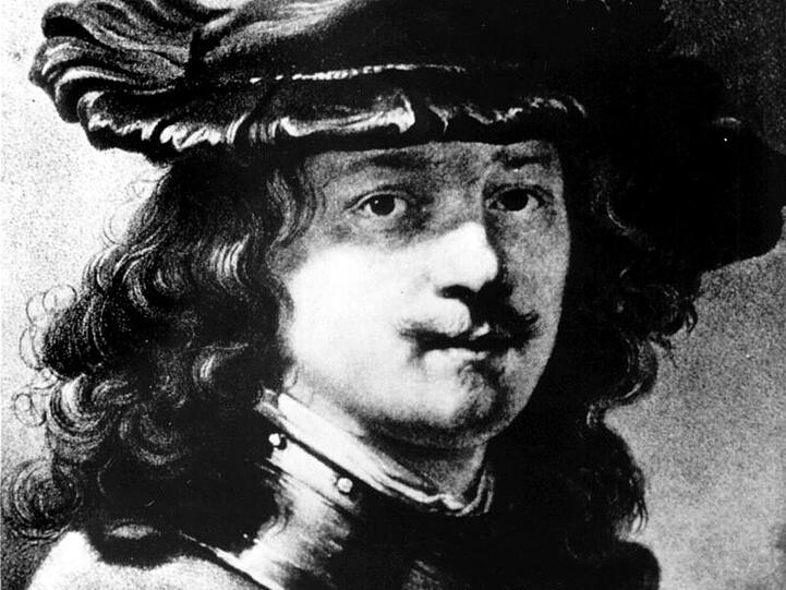 Selbstporträt des niederländischen Malers, Zeichners und Radierers Rembrandt Harmensz van Rijn (undatierte Aufnahme).