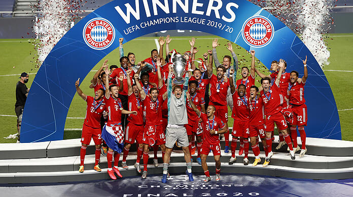 Makellos in der Gruppenphase und am Ende Henkelpott-Hochhalter: derFC Bayern in der Saison 2019/2020.