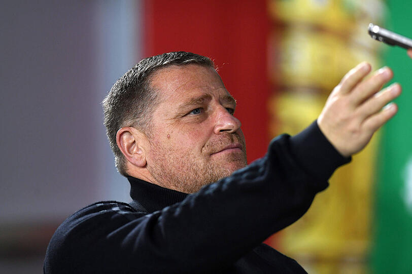 Verteidigte Luis Díaz für den verschwenderischen Umgang mit Großchancen: Sportvorstand Max Eberl. Verteidigte Luis Díaz für den verschwenderischen Umgang mit Großchancen: Sportvorstand Max Eberl.