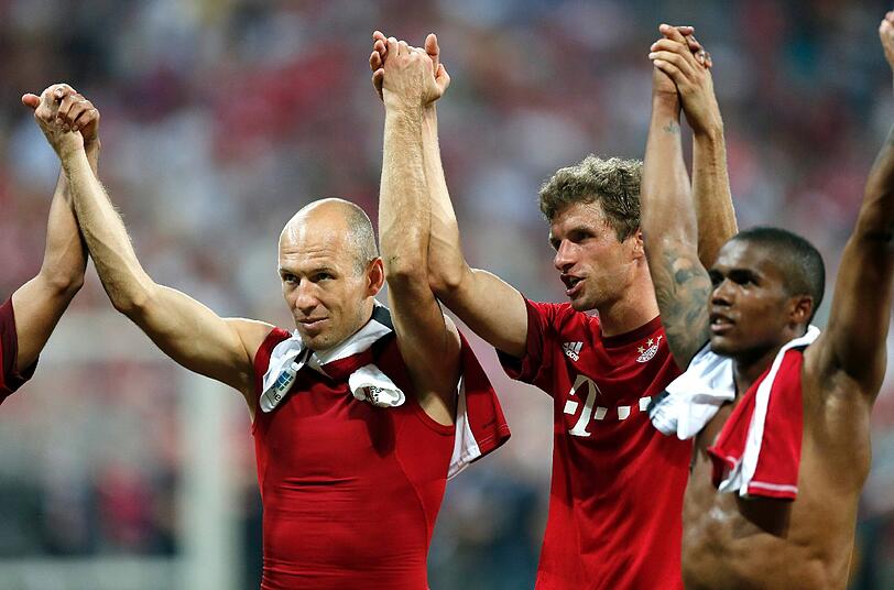 Überragend: Arjen Robben, Thomas Müller und Douglas Costa.