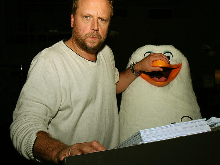 Wenn Smudo arbeitet, muss auch Pinguin Skipper mal den Schnabel halten