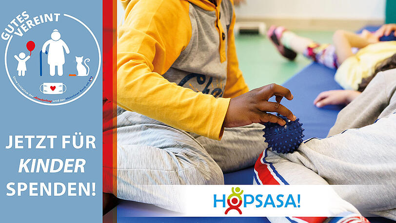 Wer für Hopsasa spendet, unterstützt damit Kinder und fördert Freude am Sport und an der Bewegung