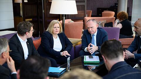 Ende März endete die geplante Reise nach Damaskus für Bundesinnenministerin Nancy Faeser (SPD) und Österreichs Innenminister Gerhard Karner in Jordanien. (Archivfoto)