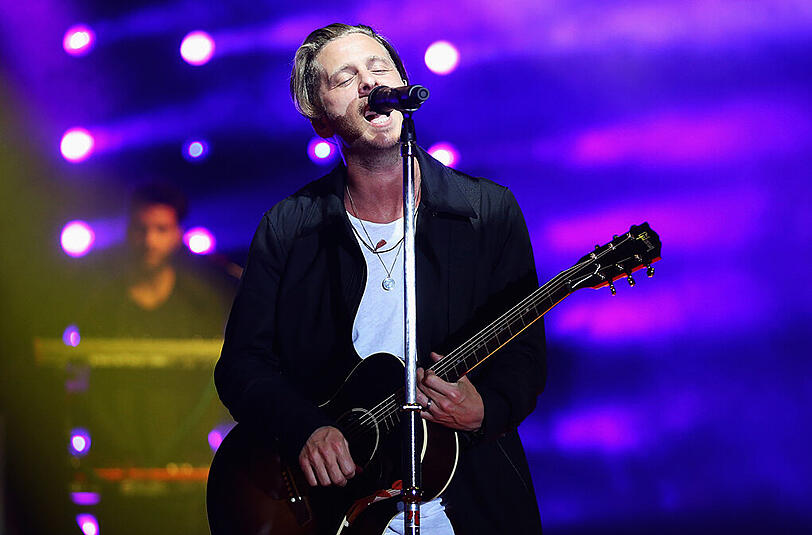 Auftritt auf der Bayern-Party: Sänger Ryan Tedder von OneRepublic.