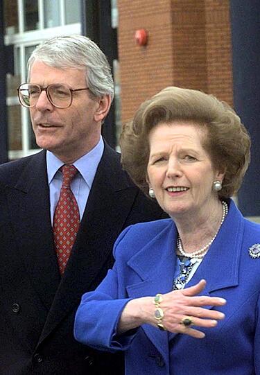 Thatcher und ihr Nachfolger, John Major.