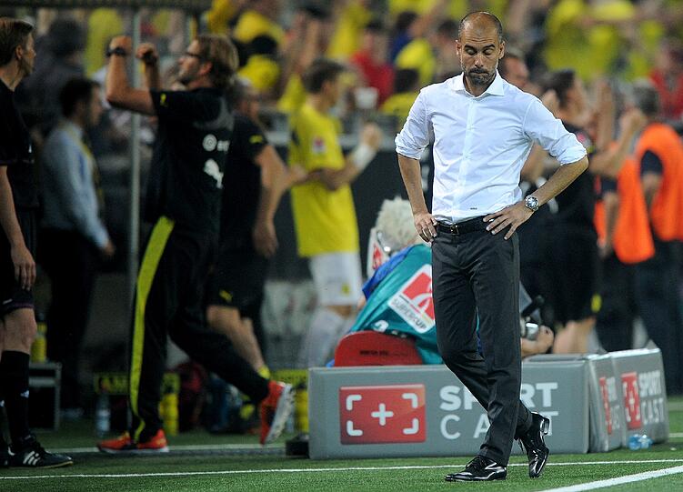 Dreimal musste Pep Guardiola eine Niederlage des FC Bayern gegen Borussia Dortmund mitansehen.